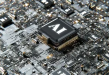 Intelligenza artificiale generativa: la guida essenziale Microchip AI su scheda madre, simbolo dell'intelligenza artificiale generativa