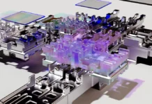 Consumo energia intelligenza artificiale: il vero costo Rappresentazione digitale astratta connessa al consumo di energia dell'intelligenza artificiale